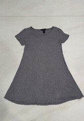 Forever 21 Women’s T-Shirt Dress Size XS Gray Heather Swing Short Sleeve Casual