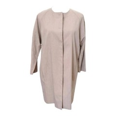 EILEEN FISHER Natural Linen Tencel Long Round Neck Dress Size Small