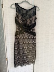 Jax Dress Women Black Lace Floral Vintage Knee Length Classic – Sz 4