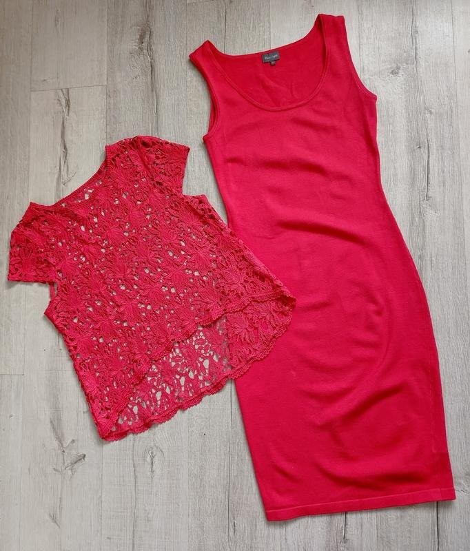 Women Phase Eight Dress Red Viscose 38 / M / 46 #CCWI