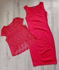 Women Phase Eight Dress Red Viscose 38 / M / 46 #CCWI