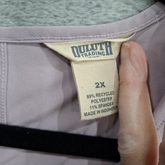 Duluth Trading Co Dress 2X Lilac Lightweight Pockets Flexellence Spring Travel