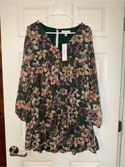 NWT Gilli Floral Chiffon Babydoll Mini Dress – size S