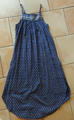 GAP Sundress Navy White Cotton Midi Size M Excellent Condition