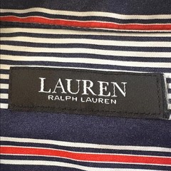 Lauren Ralph Lauren Striped Cotton Broadcloth Belted Midi Shirtdress Size XL