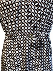 JOHNSTON & MURPHY Geo-Print Drawstring Dress Midi Length Size Large