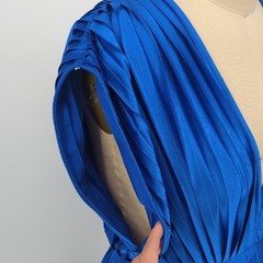 00626 NEW Billy J Gina Pleated Maxi Dress Blue size 12 preppy evening cocktail