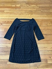 Express Black Rhinestone Mini Dress 3/4 Sleeve Women&rsquo;s Size Small Open Back