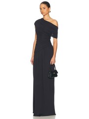 HELSA The Apollo Jersey Dress Caviar Black Size Large NWT