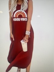 Tank Top Cami Maxi Dress Active Basic Strapless Large New