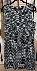 AGB Ladies Short Dress Blue/Black/White Design Size 14 – New with Tags