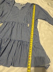 Studio B Bobeau Dress Women&rsquo;s Size Large Blue White Check Ladies