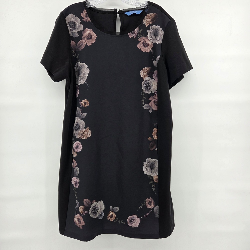 Simply Vera Wang Shift Dress XL Black Floral Dark Coquette Fairygoth Goth