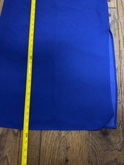 Everly Royal Blue Sleeveless Midi Dress Small Slit Made USA minimalist Office A8