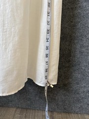 Billy J Long Maxi Strapless Chiffon Lined Sheer Dress Size 8 Cream White