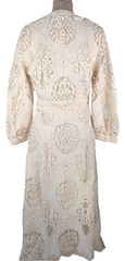 Maje Romy Guipure Lace Midi Dress Gown Ivory Size 42 XL Romantic Feminine