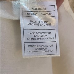 BB Dakota Renley Ivory Embroidered Lace Sleeveless Mini Size 2