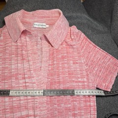 Scanlan Theodore Pleated Rib Placket Dress Pink Pastel VGC RRP$900 Size M