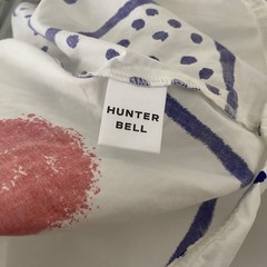 Hunter Bell Lyle Dress Abstract Confetti Red White Blue Size Large