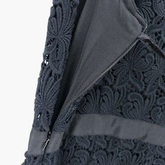 NWT TALBOTS Black Crochet Overlay Sheath Dress Bow Classic Size 14