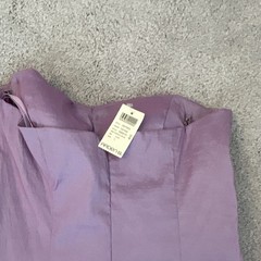 Arden B. Purple Strapless Sheath Short Dress Ruffle Layered Accents Size L