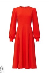 Tory Burch Red Knit Crepe Dress Size L