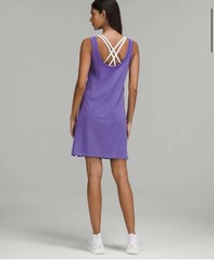Lululemon Classic-Fit Cotton-Blend Scoop Dress Purple Charged Indigo W1DLPS US 6