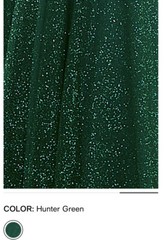 City Studio Juniors&rsquo; Glitter-Mesh Pleated-Bodice green Gown Sz 9