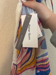 Peter Som for Anthropologie Marbled Maxi Dress Size S NWT