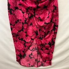 Moody Rosa Dress Womens Size S Red Black One Cold Shoulder Lined