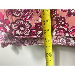 FAHERTY DRESS M ISHA LINEN FLORAL MIDI PINK COTTAGECORE MILKMAID FALL BOHO