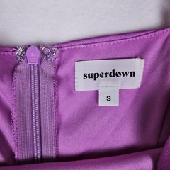Superdown x Revolve Arezo Slip Mini Dress S Cowl Neck Wrap Satin Ruched Pink