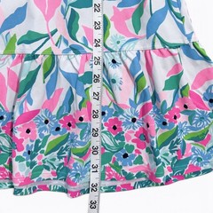Lilly Pulitzer Luxletic Mixed Doubles Dress Womens L White Floral Tennis Resort