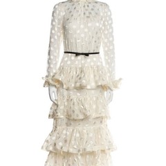 Zimmermann Polka-Dot Ruffled Midi Dress NWT AU 1 RETAIL $3589
