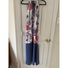 Peter Som Design Nation Postcard Map Print Halter Maxi Dress L Resort Boho