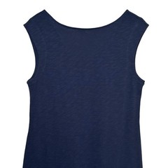 Boden 100% Cotton Navy Blue Sleeveless V Back Shift Dress Size US 8R