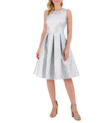 Eliza J Women&rsquo;s Textured Metallic Fit & Flare Dress MSRP $228