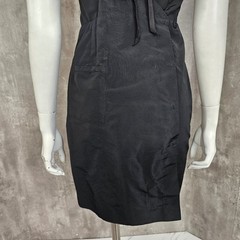 Miu Miu Black Crisscross Back Mini Wrap Back Dress IT40 Italy Designer Y2K
