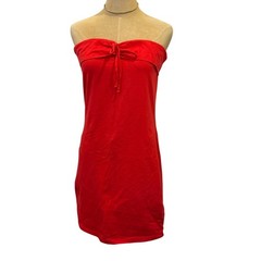 WILD FABLE Red Strapless Cotton/Spandex Summer Mini Dress XL
