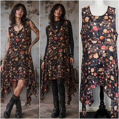 Paper Shadow By DOGSTAR Size 16 Midi Dress 100% Ramie Alternate Style