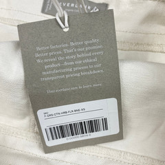Everlane 100% Organic Cotton Herringbone Dress In White Sz XS Minimalist
