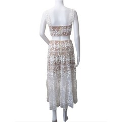 Bronx & Banco Megan Two-piece Set Top Skirt Lace White Size XS Wedding Bridal