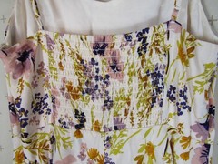 Old Navy Yellow Purple Floral Lined Mini A-Line Summer Sundress Women&rsquo;s size XS