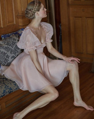 Selkie Peach Mini Dress