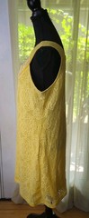 Cato Women&rsquo;s Large Yellow Sleeveless Lace Sun Dress With Beaded Neckline