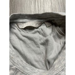 Athleta Heather Grey Ruched Side Tee Dress Tunic Short Sleeve Casual Women