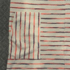 Lou & Grey XL Striped Knit Tunic Top Pink Navy Cream Pocket Short Sleeve Soft