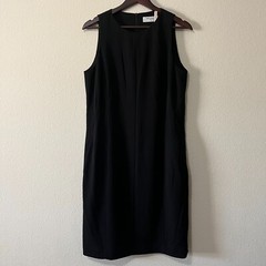 M M Lafleur Women Black Pockets Unlined Capsule Career Office Sheath Dress SZ 10