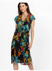 Johnny was nero sequence tiered tea length dress size M