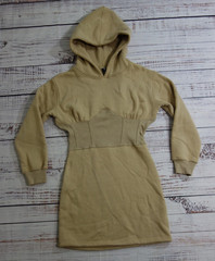 NWT Windsor Tan Brown Long Sleeve Hoodie Sweatshirt Pullover Dress Womens Medium